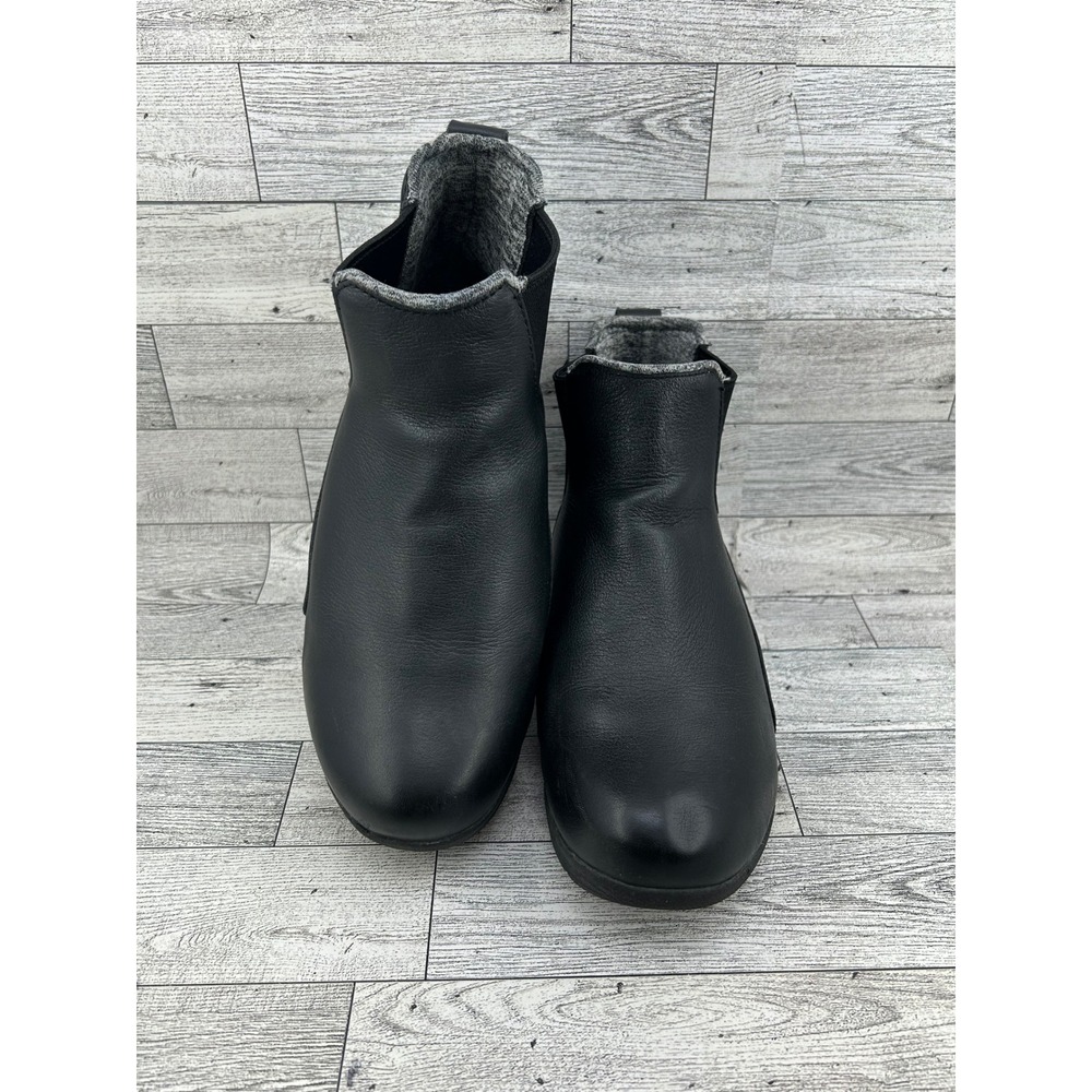 Kuru Black Leather Chelsea Ankle Boots Women Sz 6.5 20150165 Ergonomic Comfort